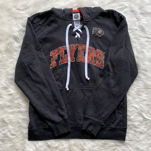 Philadelphia Flyers NHL Gray Hoodie Size Medium